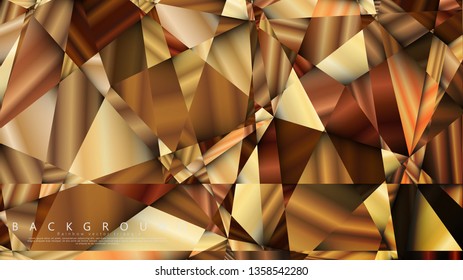 Abstract geometric background. vector gradient golden triangle