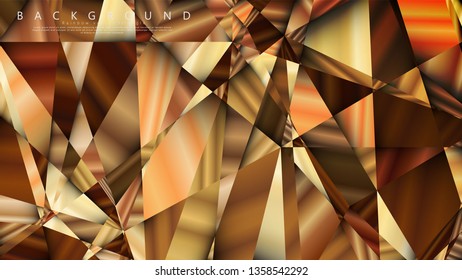 Abstract geometric background. vector gradient golden triangle