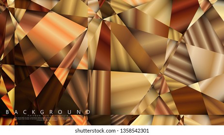 Abstract geometric background. vector gradient golden triangle