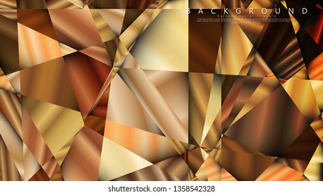 Abstract geometric background. vector gradient golden triangle