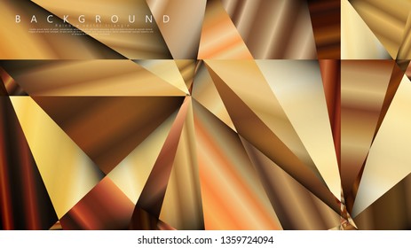 Abstract geometric background. vector gradient golden triangle