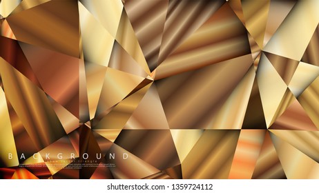 Abstract geometric background. vector gradient golden triangle