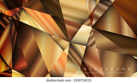 Abstract geometric background. vector gradient golden triangle