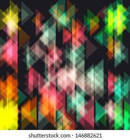 abstract geometric background, vector graphic design artwork with stylish retro colors