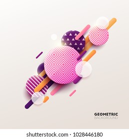 Abstract geometric background. Vector illustration. 