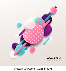 Abstract geometric background. Vector illustration. 