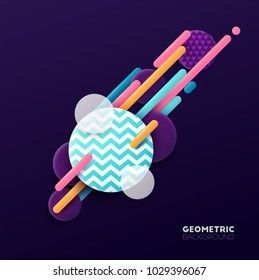 Abstract geometric background. Vector illustration. 