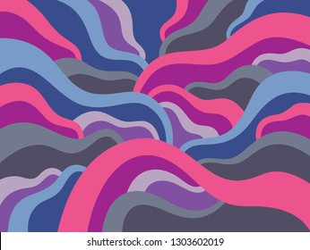 Abstract geometric background - vector illustration. Smooth waves ornament pattern for book cover, brochure, poster, print, wallpaper. Decorative graphic design. Vintage retro style.