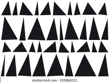 Abstract geometric background, vector illustration with triangles in black
