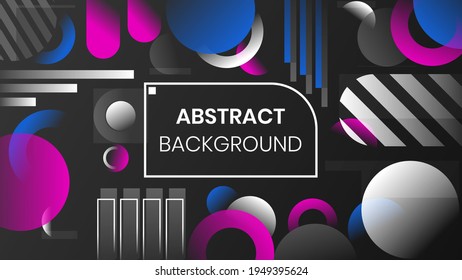 abstract geometric background, vector illustration, dark background