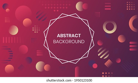 abstract geometric background, vector illustration, red and purple gradient background