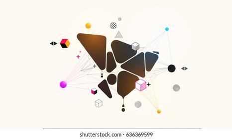 Ilustración del vector de fondo geométrico abstracto