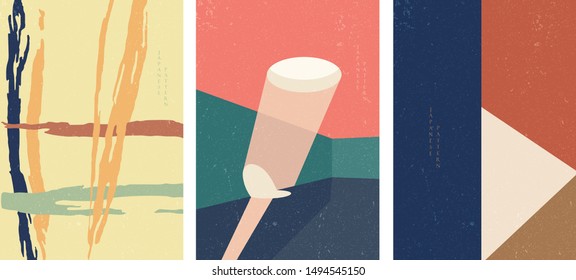 Abstract and geometric background vector. Interior room with light and shadow. Template set design.