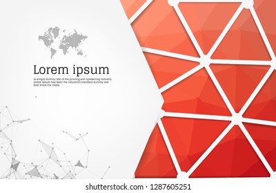 Abstract geometric background. Vector Polygon Illustration 