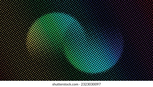 abstract geometric background vector pop art style halftone dots and circles