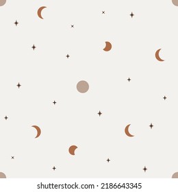 Abstract, geometric background. Vector seamless pattern in neutral color set.