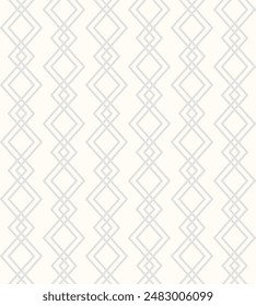 Abstract geometric background. Vector seamless pattern with rhombuses and zigzag lines. Vintage diamond wallpaper print