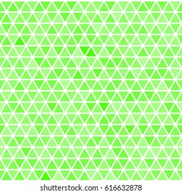 Abstract geometric background. Vector seamless triangle pattern. Spring green wallpaper.