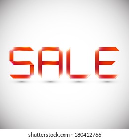Abstract geometric  background Vector text illustration. Best sale