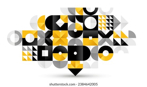 Abstract geometric background, vector tiles wallpaper, interior style trendy tiling for bathroom or kitchen, artistic pattern.