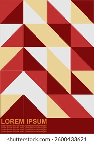 Abstract geometric background vector triangles, squares and boxes in retro scandinavian style. Abstrac mosaic artwork.Abstract background, Shapes, Geometric shapes, Textured, Creativity - Concept