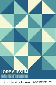 Abstract geometric background vector triangles, squares and boxes in retro scandinavian style. Abstrac mosaic artwork.Abstract background, Shapes, Geometric shapes, Textured, Creativity - Concept