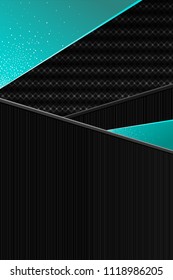 abstract geometric background, vertical, black and blue. a layering effect of different texture, sequins, diagonal