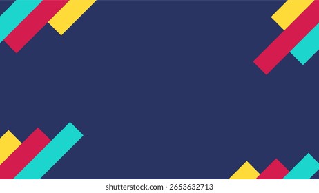 Abstract geometric background vibrant color shape modern flat grainy texture minimal block element dynamic layered composition simple artistic retro vibe multipurpose visual