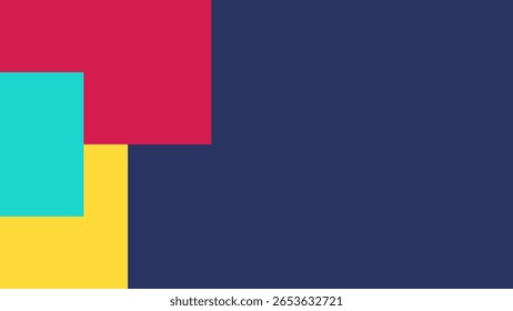 Abstract geometric background vibrant color shape modern flat grainy texture minimal block element dynamic layered composition simple artistic retro vibe multipurpose visual