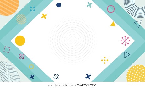 Abstract geometric background with vibrant colors and shapes for design