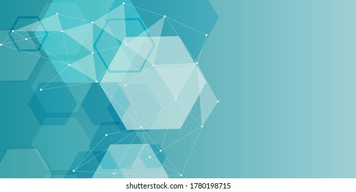 Abstract Geometric  background. Vibrant colour backdrop.Line and Gradient Hexagon wallpaper.