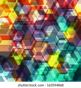 abstract geometric background with vibrant tones