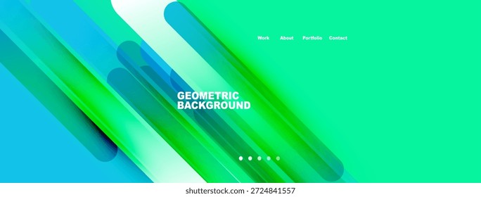 Resumo geométrico. Turquesa vibrante, gradientes verdes criam efeito visual dinâmico. Design minimalista com elementos de texto.