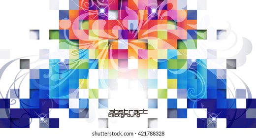 Abstract geometric background with vintage element