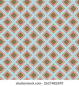 Abstract geometric background. Vintage vector seamless pattern. Retro repeat ornament wallpaper. Vintage colored fashion allover print