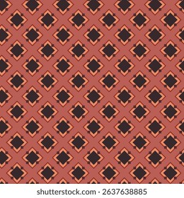 Abstract geometric background. Vintage vector seamless pattern. Retro repeat ornament wallpaper. Vintage colored fashion allover print