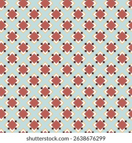 Abstract geometric background. Vintage vector seamless pattern. Retro repeat ornament wallpaper. Vintage colored fashion allover print