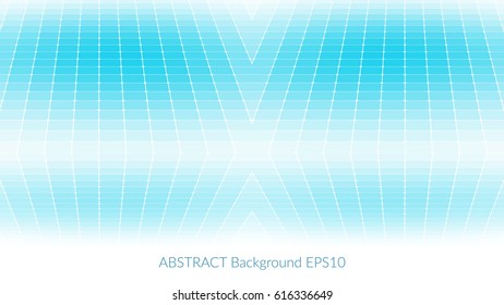 Abstract geometric background with volumetric space inside. Shades of the sky.