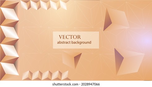 Abstract geometric background in warm caramel shades