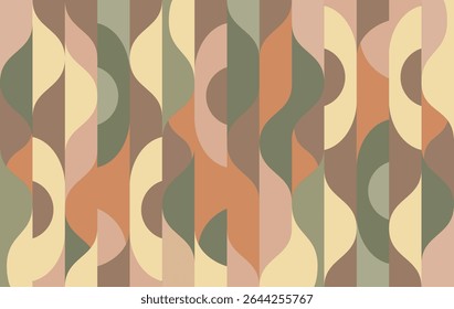Abstract geometric background with warm earth tones. Design is ideal for themes related to modern art and interior decor. Adding a touch of color and style to any space.