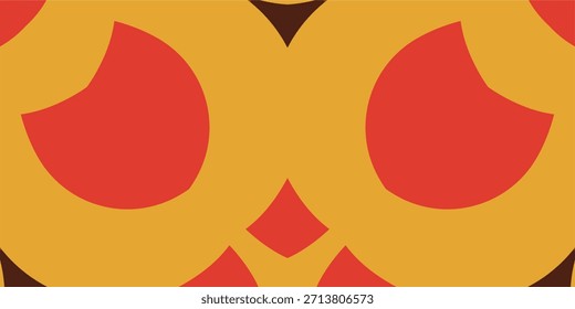 Abstract geometric background with warm symmetrical shapes.
