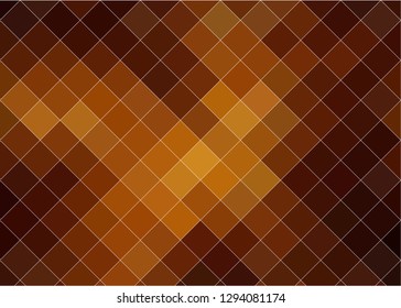 Abstract geometric background of warm tones. Large squares of orange, brown colors form a gradient changing. Vector pattern. Can be used for presentations and intros design.