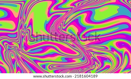 Abstract geometric background with warped colorful lines. Trippy op-art style illustration.