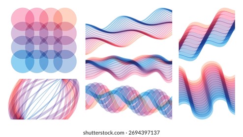 Fondo geométrico Abstractas. Señal de onda. Ilustración vectorial.