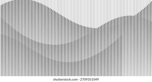 Fondo geométrico Abstractas con líneas de Vertical onduladas. línea de onda translúcida. diseño moderno creativo de moda
