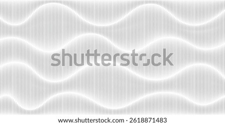 Abstract geometric background with wavy vertical lines. Intersecting flowing gradient transitions on white background.