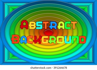 Abstract Geometric Background for Web Design with Oval Colorful Rings and Multicolored Rectangle Frames. Eps10, Contains Transparencies. Vector