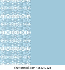 Abstract geometric background, wedding invitation or greeting card design with lace pattern, beautiful luxury postcard, ornate page cover, ornamental vector illustration