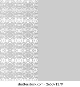 Abstract geometric background, wedding invitation or greeting card design with lace pattern, beautiful luxury postcard, ornate page cover, ornamental vector illustration 