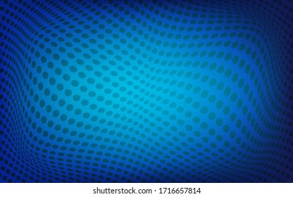 abstract geometric background, white circle lattice on a glowing blue background